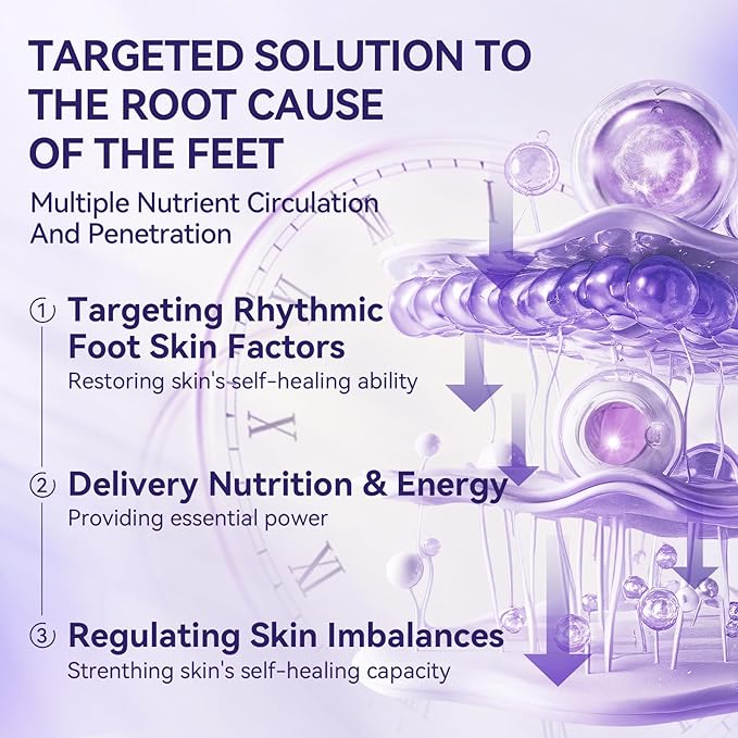 LANBENA Lavender + Vitamin C Foot Peel Mask（2 Pairs, Exfoliator Peel Off Calluses Dead Skin Callus Remover, Repairing Rough Heels for Men and Women, for Baby Soft & Smooth Feet
