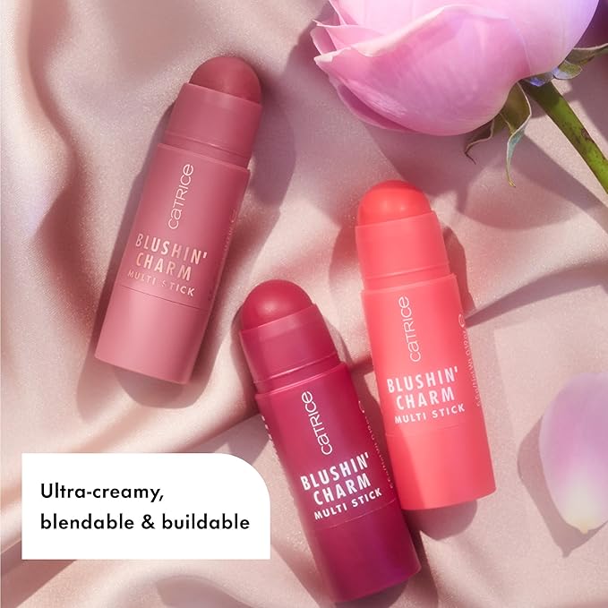 Catrice | Blushin' Charm Multi Stick | Creamy, Multi-Use Blush & Lip Tint | Buildable Dewy Finish | Vegan & Cruelty Free (030 Ruby Darling)