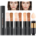 CAHIUYOA 6-Color Cream Contour & Highlighter Makeup Kit, Bronzer & Highlighter Stick for Beginner, Long-Lasting Waterproof Face Makeup