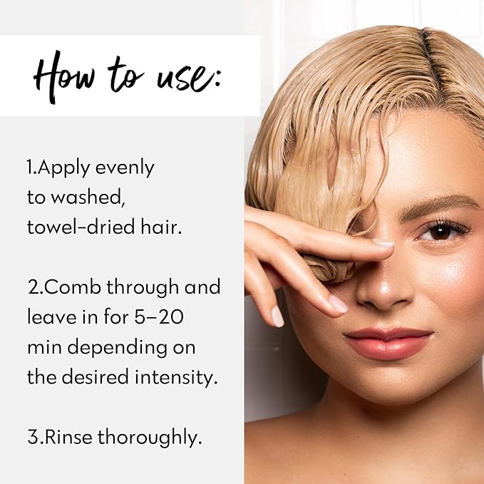 FOUR REASONS Color Mask, Vanilla Blonde (27 Colors) – Hair Gloss & Color Depositing Conditioner – Semi Permanent Hair Toner for Color-Treated Hair Color For Women – Vegan & Cruelty-Free – 6.76 fl oz