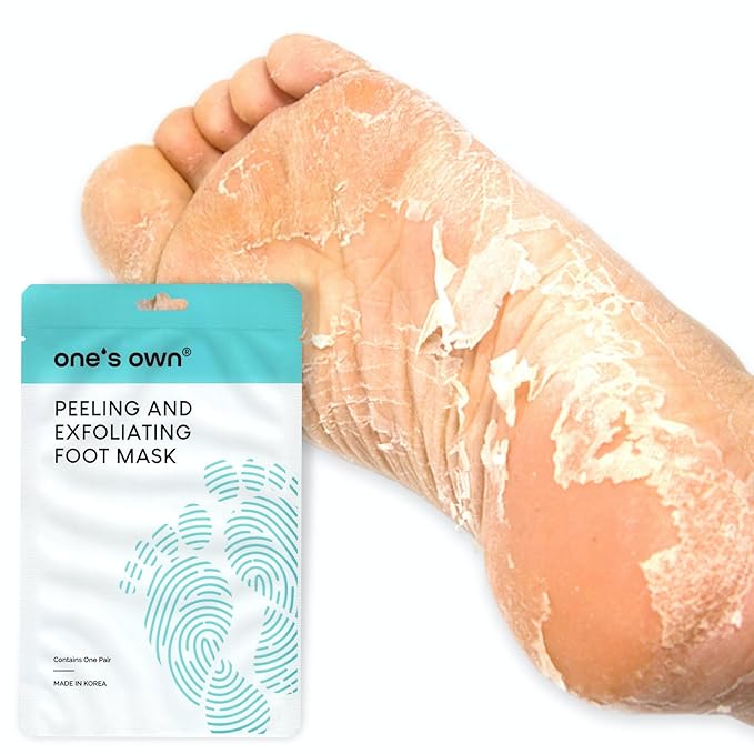 One's Own Korean Exfoliating Foot Peeling Mask, Moisturizing Foot Mask for Dry Cracked Feet, Feet Exfoliator to Peel Off Dead Skin & Callus Removal for Baby Soft Skin, Cruelty-Free & Safe, 1 Pair