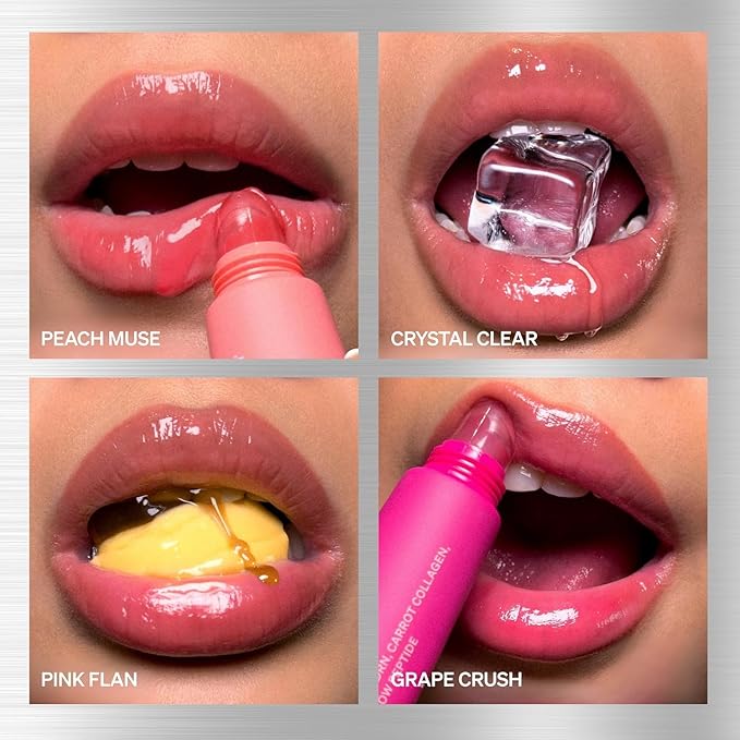 KNEMO LipLock Jelly Serum, Korean Skincare for Dry Lips, Long-Lasting, Hydrating, Plumping, Glossy Mask with Rose PDRN, Carrot Collagen, Pillow Peptide, Moisturizing Tinted Lip Balm. (Grape Crush)
