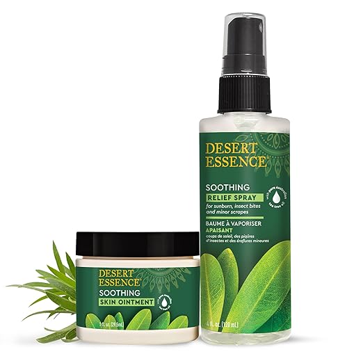 Desert Essence Organic Tea Tree Oil Skin Ointment - 1 Fl Oz - Pack of 4 - Jojoba & Lavender Essential Oils - Vitamin E - Sweet Almond Extract - Moisturizer For Dry Skin, Skin Irritations, Cuticles