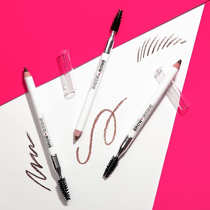 wet n wild Brow-Sessive Brow Pencil, Ultra-Precise Dual Ended Spoolie Brush for Perfect Buidlable Blendable Shaping, Natural Lasting Shades for Every Brow, Cruelty-Free & Vegan - Taupe(Packaged)