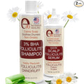 Folliculitis Treatment Shampoo & Serum with 3% BHA, Salicylic Acid, Tea Tree Oil & Chamomile Extracts - Anti Itch Shampoo for women & men with Flaky Scalp Treatment Acne, Made in USA by e70, 8 fl oz