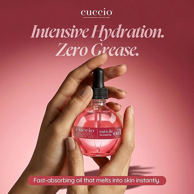 Cuccio Naturale Pomegranate & Fig Revitalizing Cuticle Oil, Lightweight Fast-Absorbing Hydrating Nail & Cuticle Conditioner, Cold-Pressed Oils + Vitamin E, 2.30 Fl Oz