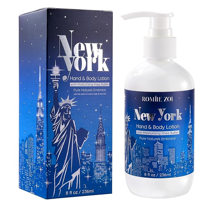 ROMIIE ZOI Daily Hand & Body Lotion with Moisturizing Shea Butter - New York with the Scent of Wood Sage & Sea Salt - 236 ML / 8 FL OZ