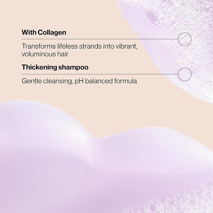 Suave Professionals Thickening Shampoo Collagen Infusion for Fine Hair Volumizing Shampoo 12.6 oz