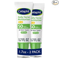 Cetaphil Daily Facial Moisturizer SPF 50, 1.7 Fl Oz (Pack of 2), Gentle Facial Moisturizer For Dry to Normal Skin Types, No Added Fragrance, Dermatologist Recommended (Packaging May Vary)