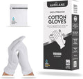 Touch Screen XS Extra Small 5 Pairs 100% Premium Cotton Gloves for Dry Hands | Moisturizing Overnight Gloves for Eczema, Psoriasis & Skin Spa Treatment for Women & Men | Free Laundry Bag