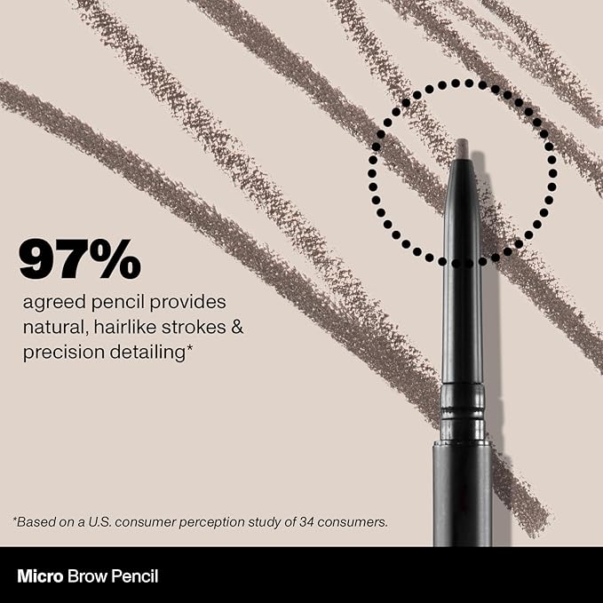 Morphe Micro Dual Eyebrow Pencil - Dual-Ended Brow Pencil Featuring a Retractable, Ultra-Precise, Pointed Tip - Richly Pigmented, Smooth-Gliding, Long-Lasting Wax Formula - Java (0.003 oz)