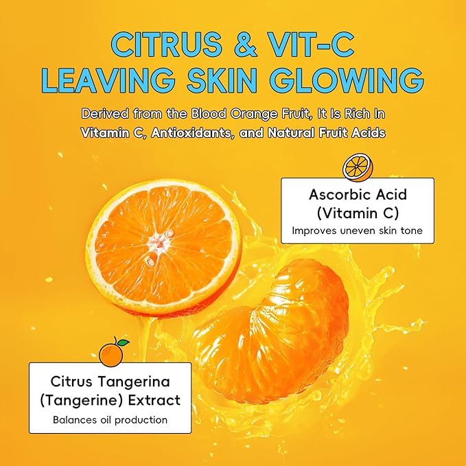 QUIYUM 14 Pack Citrus Sheet Mask - Hydrating Facial Masks for All Skin Types, Skincare Set, Spa Gift for Women & Teens