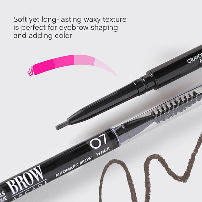 Vivienne Sabó Brow Arcade Eyebrow Pencil – Micro Definer with Brush for Cool-Toned Hair, Smudge-Proof Color and Longwear Shape Enhancement, Shade 07 Ash Brown, 0.035 oz