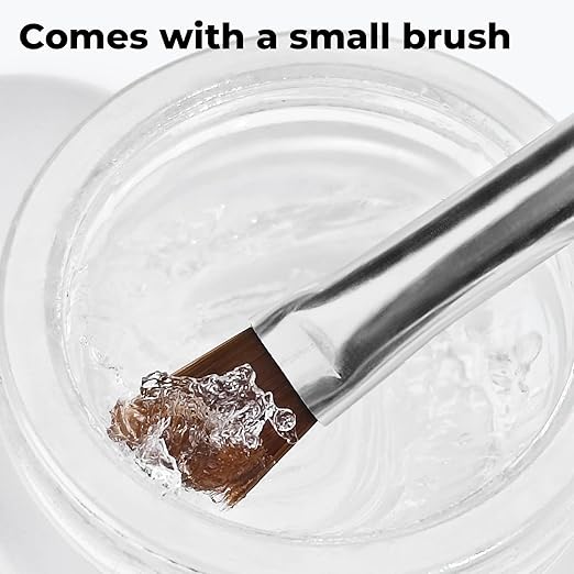 Libeauty Salon Choice Lash Lift Glue Balm, Super Sticky for Brow Lamination and Eyelash Perm, Gentle Fragrance, Water Soluble, Brush Included, Clear Coconut