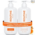Routine Wellness Anti-Thinning Shampoo and Conditioner Set for Thinning Hair - Biotin DHT Blocker Women & Men - Color Safe Shampoo for Hair Loss & Healthier Hair - Jasmine & Orange Blossom Set
