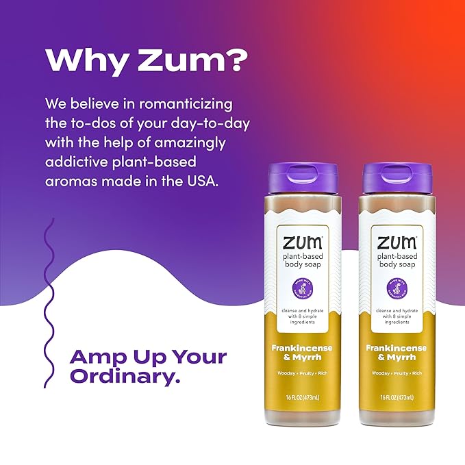 Zum Body Soap - Frankincense & Myrrh - 16 fl oz (2 Pack)