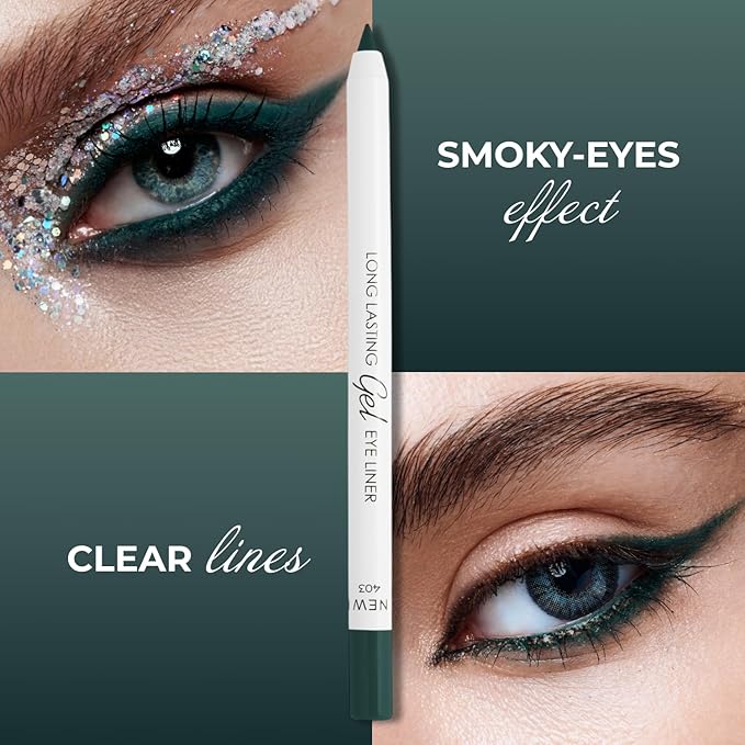 Lamel No Smudge Gel Eyeliner - Emerald Green - Waterproof Eyeliner Pencil - 10-Hour Wear, Sharpenable, Contact Lens Friendly, Vegan - Creamy & Sweat Proof Pencil - Highly Pigmented - 403 Shade