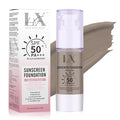 Tinted Face Sunscreen - Waterproof & Lightweight Liquid Foundation with SPF 50++, 3-in-1 Full Coverage Foundation Smooths & Blurs Pores, 410 Deep