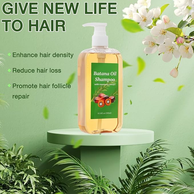 Lucift Shampoo De Batana, Rosemary Oil Shampoo De Batana Para La Caida Del Cabello, Nourishing & Regenerating Hair-Soft and Fluffy for Men & Women (1pcs)