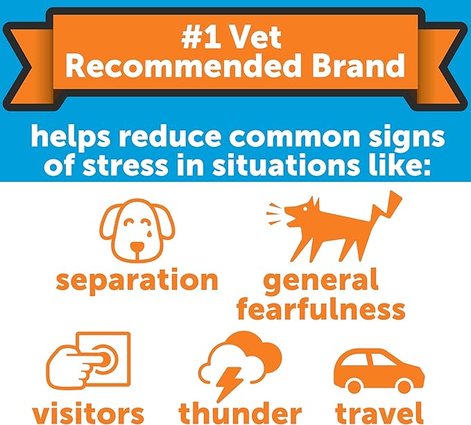 ThunderEase Dog Calming Pheromone Spray | Powered by ADAPTIL | Reduce Anxiety During Travel, Vet Visits and Boarding