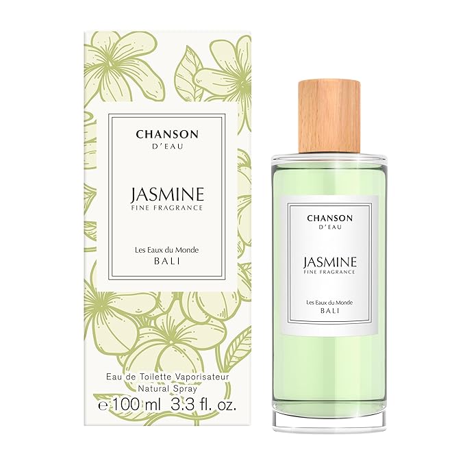 Chanson Jasmine Eau de Toilette 3.4 fl oz (Pack of 1), Notes of Jasmine, Tuberose, and Vanilla, Women's Fragrance, Long Lasting, Everyday Fragrance, Travel Size