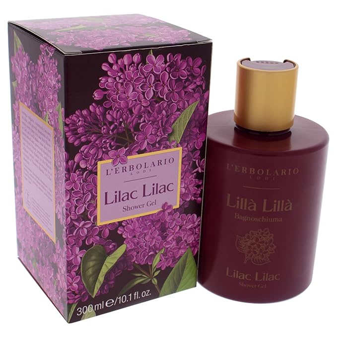 L'Erbolario Shower Gel – Moisturizing Body Wash with Floral Scent – Soothing and Refreshing Body Soap with Botanical Extracts - Lilac Lilac - 10.1 oz