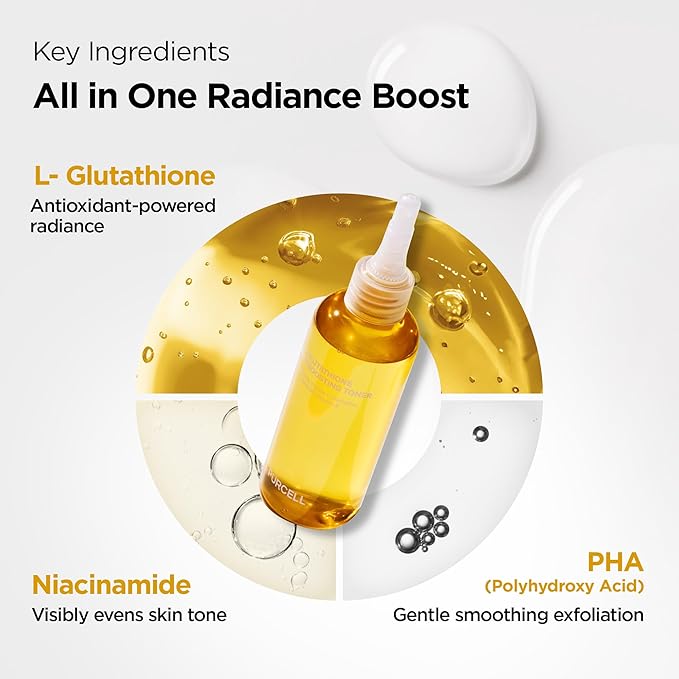 L-Glutathione Vitamin Boosting Toner infused with Niacinamide, Vitamin C, Glutathione & Tocopherol | Uneven & Dull Skin, Anti-Pigmentation Korean Skincare(5.07 fl oz / 150 ml)