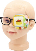 Astropic 3D Cotton & Silk Eye Patch for Kids | Boys Girls Eye Patch for Glasses | Medical Eyepatch for Children with Lazy Eye (Chocolate Cake, Left Eye)