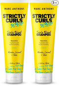 Marc Anthony Curly Hair Shampoo,Strictly Curls-3x Moisture For Curl Defining&Curl Enhancing-Shea Butter,Marula Oil,Aloe Vera&Coconut Cream-Sulfate Free-&Color Safe For Dry Damaged Hair,(Pack of 2)