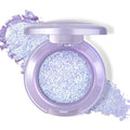 HOSAILY Holographic Blue Purple Glitter Eyeshadow, Multichrome Shimmer Color Shifting Single Eyeshadow, Chameleon Metallic Iridescent Eye Shadow Palette Bouncy Texture Fairy Highlighter Makeup #3