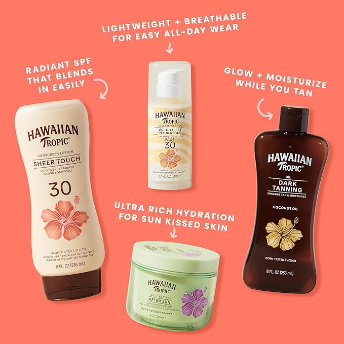 Hawaiian Tropic Sheer Touch Lotion, SPF 30, 2oz (Pack of 12)