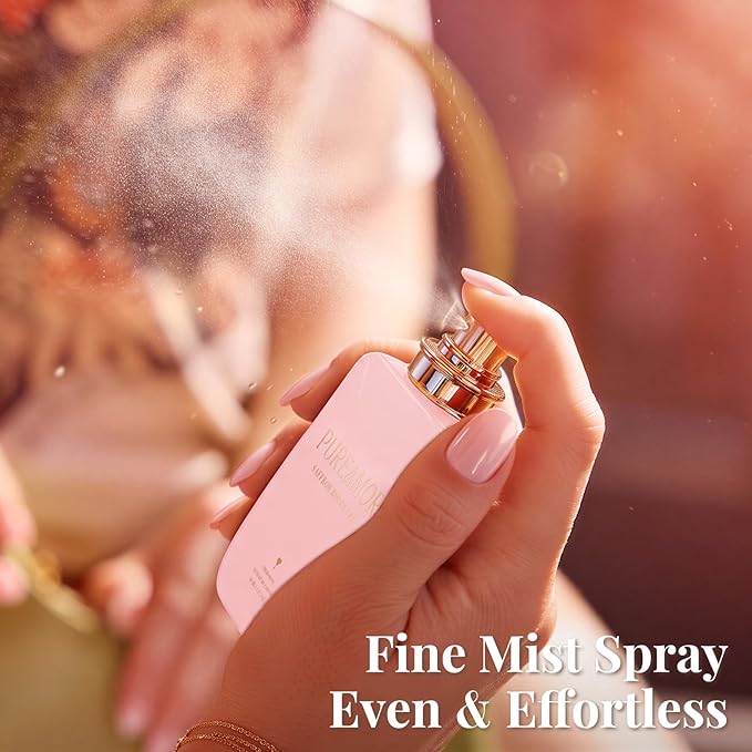 PUREAMOR Pheromone Perfume for Women, Saffron Rouge Extrait de Parfum - Long Lasting Warm Spicy Scent, 30% High Concentration, Full Size Fragrance Spray, 1.0 oz / 30 ml