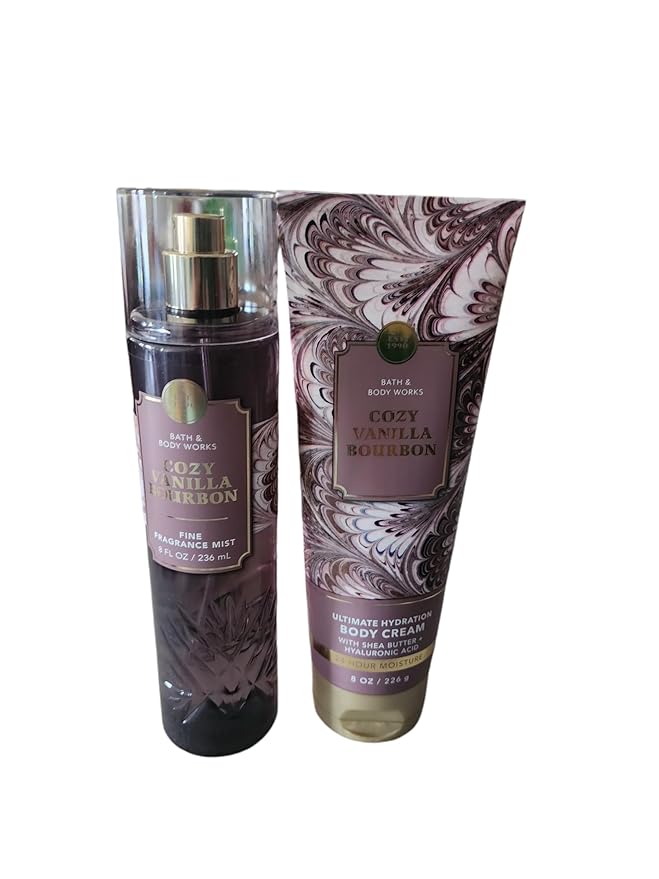 Bath & Body Works Bath and Body Works Fragrance Gift Sets (Vanilla Bourbon Mist and Cream)
