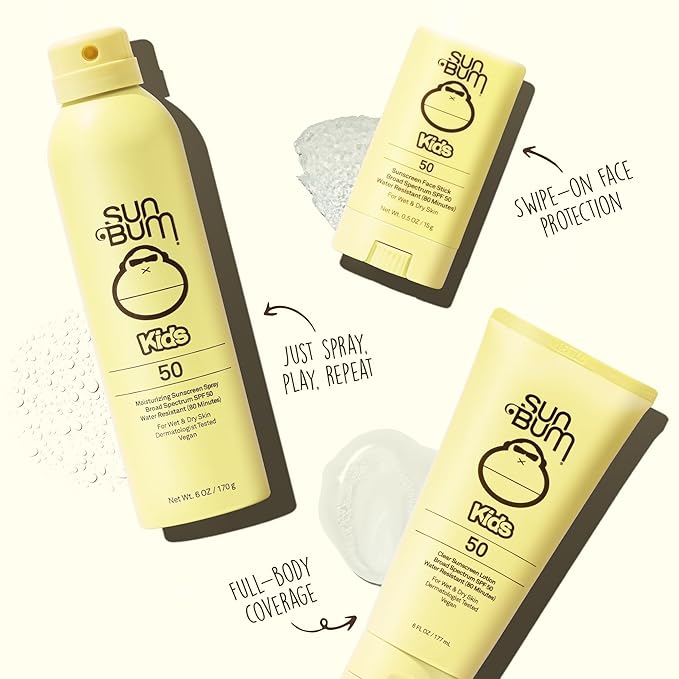Sun Bum Kids SPF 50 Clear Sunscreen Face Stick | Wet or Dry Application | Hawaii 104 Act Compliant (Octinoxate & Oxybenzone Free) Broad Spectrum UVA/UVB Sunscreen | 0.53 oz (Pack of 2)