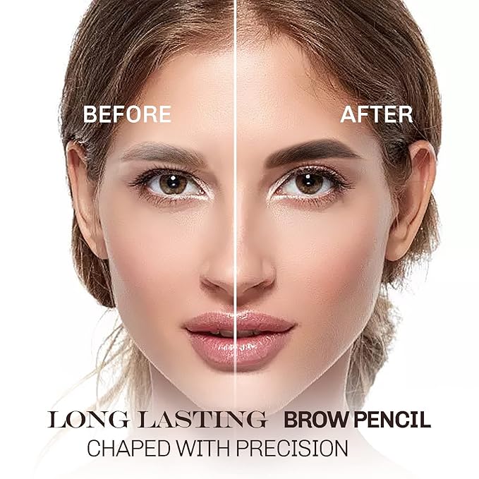 3Colors Eyebrow Pencil Eyeliner Set，Soft Textured Eyebrow Tint Pen，Easy to Color，Long Lasting，Waterproof Eye Brow Pencils for Fills in Sparse Areas and Gaps，Create a Natural Brow Makeup