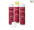 Cherry Lip Balm Collection, Vegan Set, Beeswax Free, with Organic Jojoba and Avocado Oil, Vitamin E, Natural Moisturizer for Dry, Chapped Lips, 3 Tube Set