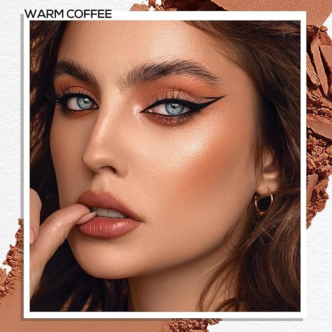 MAKI YIKA Coffee Brown Matte Single Eye Shadow Palette for Women Pigmented Brown Eyeshadow Powder for Eyes Color Stay Long Lasting Waterproof Eye Makeup Palette, #7