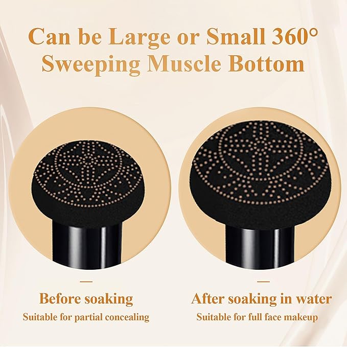 Cushion Foundation Concealer for Older Women, Face Makeup Powder Foundation for Mature Skin, CC Cream Tattoo Cover up Easily Create A Lightweight Natural-looking Base, Natural Color