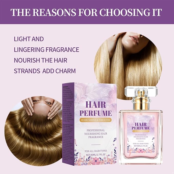 Floral Scent Hair Mist with Chamomile for Long Lasting Fragrance and Silky Shine with Hydrating Benefits Lavender One Size