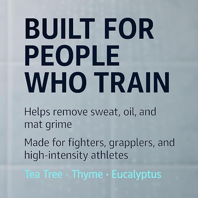 Fighter's Therapy Body Wash | Tea Tree, Thyme & Eucalyptus | Cleans Sweat & Oils | Supports Healthy Skin After Training | 16.9 oz