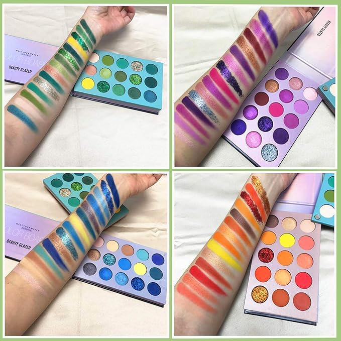 Color Board Eyeshadow Palette - Colorful Rainbow Bright Eyeshadow Palette, Natural Powder Eye Shadow Palette Makeup - Waterproof, Blendable, Long-Lasting - Cruelty-Free