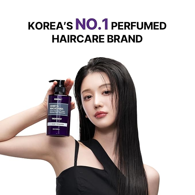 KUNDAL Honey & Macadamia Natural Conditioner, Korean Hair Care Damage Repair, Deep Hydration, Long Lasting Fragrance, with Honey, Argan Oil, Macadamia Oil 16.9fl oz (Ylang Ylang)