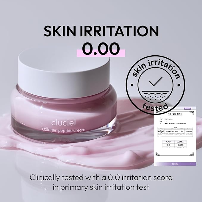 Collagen Peptide Cream, Daily All-in-one Moisturizer for Glass Skin, Dark Spot, Pore Care, 24h Glow & Clear Skin, Korean Vegan Skincare for All Skin Types, 1.69 fl.oz