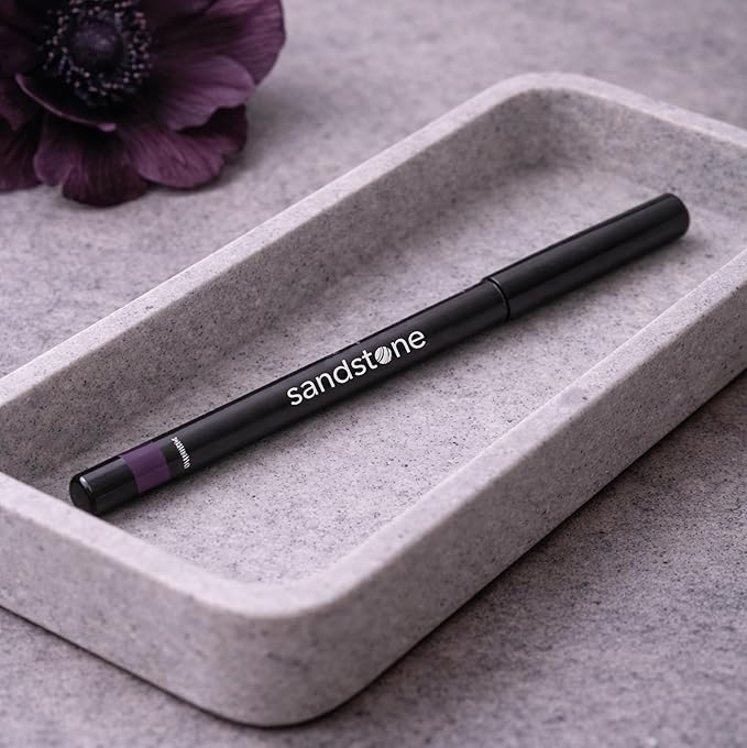 Sandstone Scandinavia Waterproof Eyeliner Pencil – Hypoallergenic & Vegan – Smudge-Proof Gel Formula – For Sensitive Eyes – Aubergine
