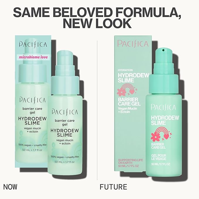 Pacifica Hydrodew Slime Vegan Snail Mucin Barrier Face Moisturizing Gel, Hydrating For Smoothing & Refining Skin, Vegan & Cruelty-Free (Pack of 2)