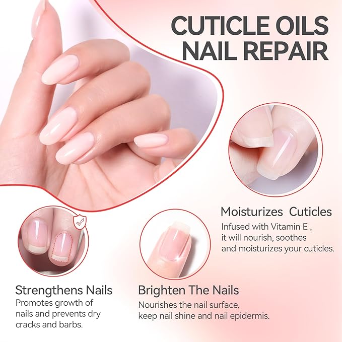 Gelike EC Nail Cuticle Oil - Rose Scent Organic Nail Moisturizing With Natural Jojoba Vitamin B & E for Nail Bed ＆ Damaged Nails Repair Treatment- Cuticle Cream for Nail Growth and Strength(15ml)