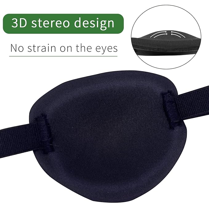 KOMIDK Single Eye Patch for Right Eyes Amblyopia Lazy Eye Patches for adults kids