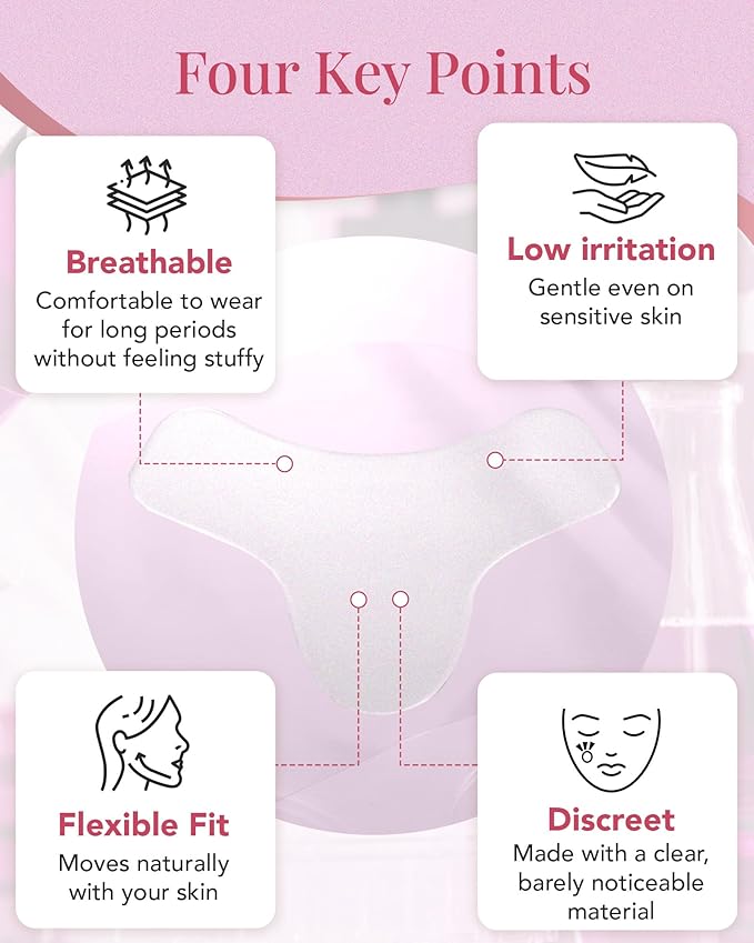 Smile Line Patches & Under Eye Patches for Wrinkles – Anti Wrinkle Facial Patches, Wrinkle Tape & Face Tape Dream Patches CRESCENT 【80 Count】