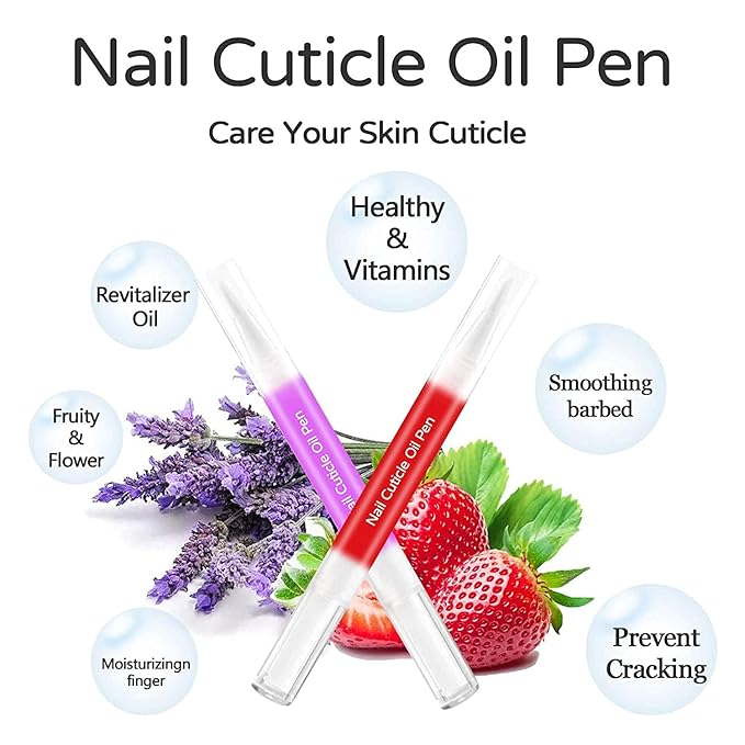 8pcs Cuticle Oil Pens Cuticle Nail Oil Cuticle Nail Nutrition Cuticle OilPen for Nails Moist Nail Repair Nail Care Essential OilMoist