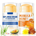 NovaCharm Urea Cream Stick 60%, 2PCS Aloe Vera & Honey Cracked Heel Repair Stick Balm, Maximum Strength Urea Cream for Feet, Foot Lotion for Dry Hands & Rough Knees, Callus Remover - Smoothing Skin